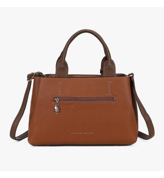 Επώνυμη Fashion Τσάντα 3 Θηκών Beverly Hills Polo Club BH-4703 Καφέ
