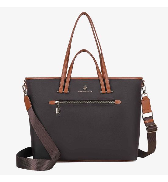 Γυναικείο Business Bag με Υποδοχή Βαλίτσας Beverly Hills Polo Club BH-4730 (41cm) Καφέ
