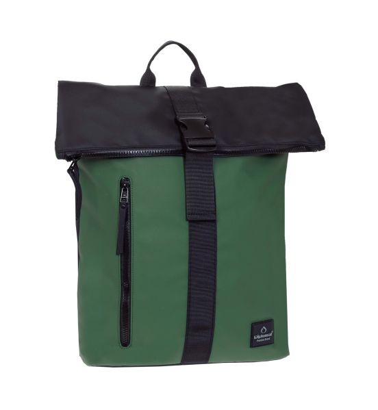 Αδιάβροχο Σακίδιο Πλάτης Roll Top Diplomat Brooklyn BR304 Πράσινο – Laptop 15.6" | 15L Unisex με Ανατομική Πλάτη