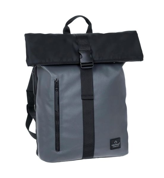 Αδιάβροχο Σακίδιο Πλάτης Roll Top Diplomat Brooklyn BR304 Γκρι – Laptop 15.6" | 15L Unisex με Ανατομική Πλάτη