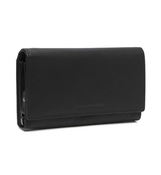 Δερμάτινο Γυναικείο Πορτοφόλι Μεγάλο Chesterfield Mirthe C08.017800 Μαύρο με RFID Προστασία – Premium Wax Pullup Δέρμα