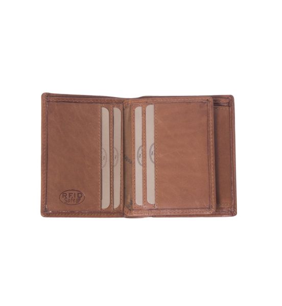 Ανδρικό Δερμάτινο Πορτοφόλι Μικρό Chesterfield Hereford C08.018731 Κονιάκ με RFID Προστασία – Premium & Ασφαλές