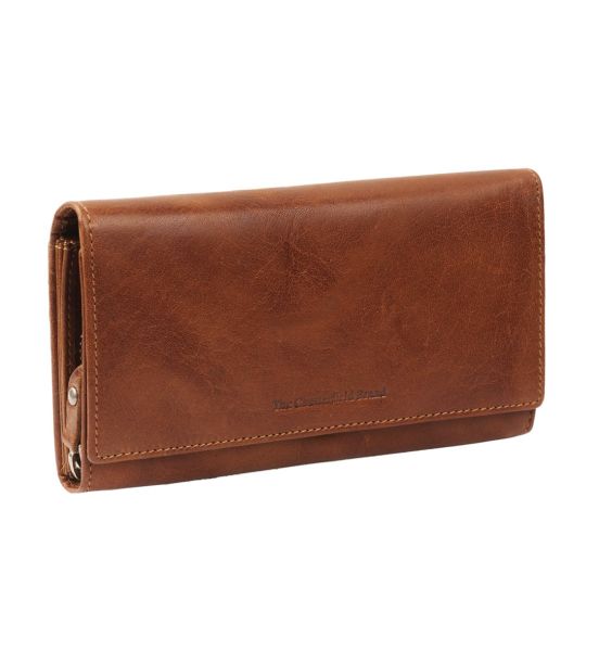 Γυναικείο Δερμάτινο Πορτοφόλι Μεγάλο Chesterfield Hampton C08.037331 Κονιάκ με RFID Προστασία – Vintage Δέρμα