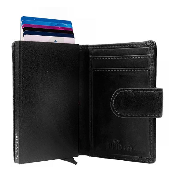 Δερμάτινη Μεταλλική Καρτοθήκη Chesterfield C08.038100 Μαύρο με RFID Προστασία – Ασφάλεια & Πολυτέλεια
