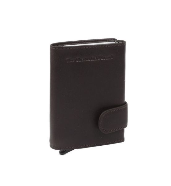 Δερμάτινη Μεταλλική Καρτοθήκη Chesterfield C08.038201 Καφέ με RFID Προστασία & Θέση για Χαρτονομίσματα – Premium