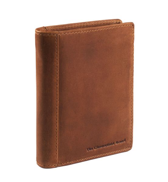 Ανδρικό Δερμάτινο Πορτοφόλι Chesterfield Ethel C08.040231 Κονιάκ Όρθιο Vintage – Wax Pull Up με RFID Προστασία