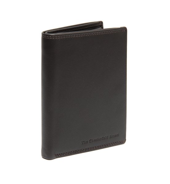 Δερμάτινο Ανδρικό Πορτοφόλι Όρθιο Chesterfield Hanson C08.052801 Καφέ με RFID Προστασία – Premium Soft Nappa Δέρμα
