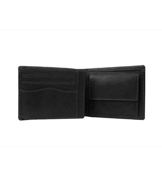 Ανδρικό Δερμάτινο Πορτοφόλι Chesterfield Harlem C08.037000 Μαύρο – Wax Pull Up, RFID & Premium Ποιότητα