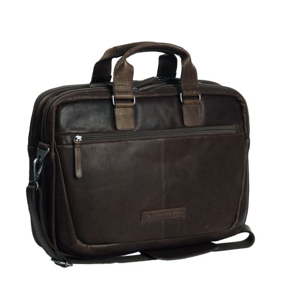 Δερμάτινη Επαγγελματική Τσάντα Chesterfield SETH C40.101001 Καφέ για Laptop 15.6” – Premium Business Class Design