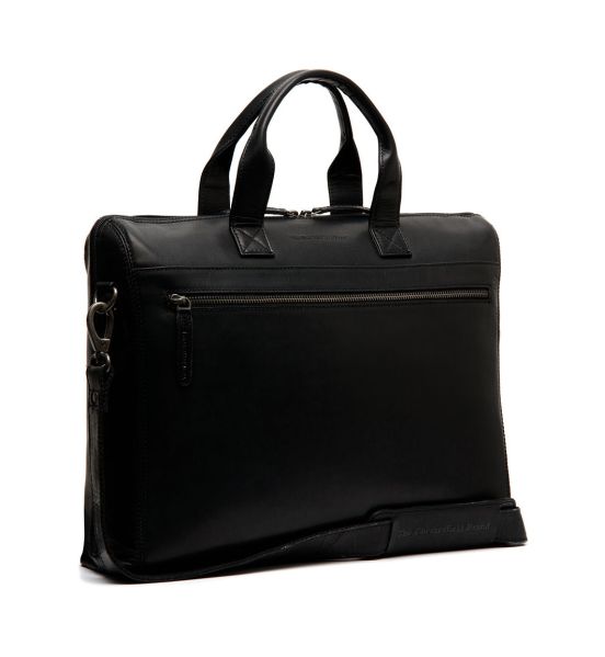 Δερμάτινη Επαγγελματική Τσάντα Chesterfield Levanto  C40.109100 Μαύρο για Laptop 14" – Premium Wax Pullup