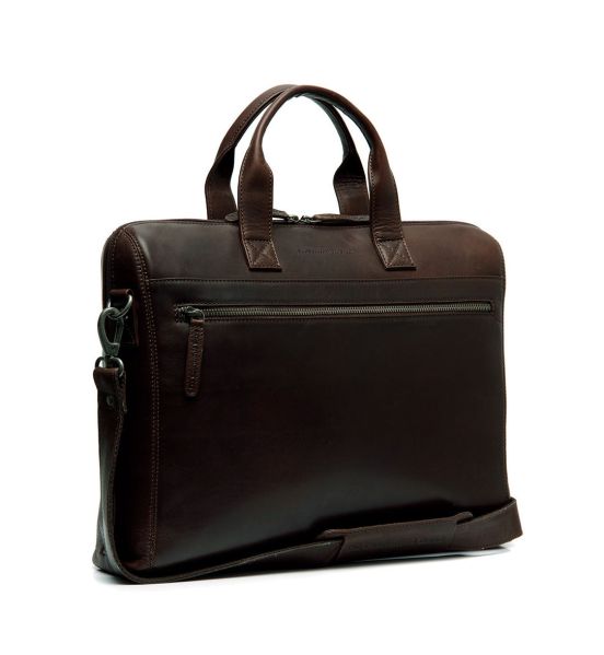 Δερμάτινη Επαγγελματική Τσάντα Chesterfield Levanto  C40.109101 Καφέ για Laptop 14" – Premium Wax Pullup