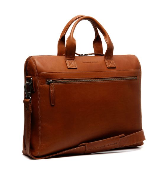 Δερμάτινη Επαγγελματική Τσάντα Chesterfield Levanto  C40.109131 Κονιάκ για Laptop 14" – Premium Wax Pullup