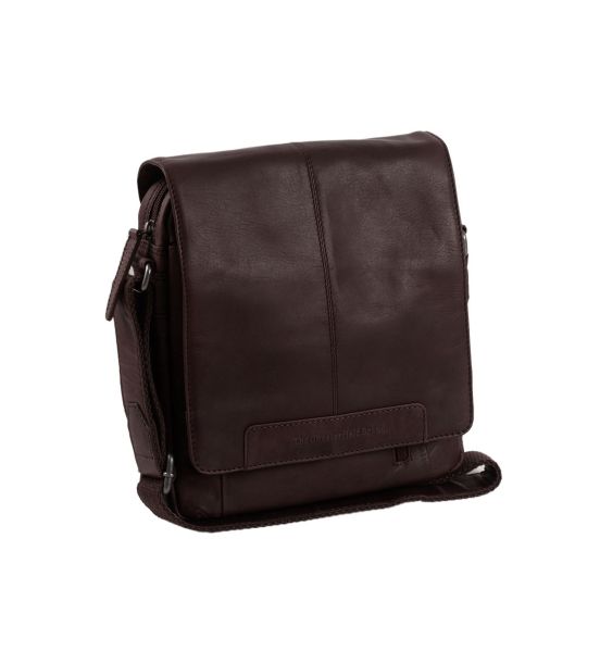 Ανδρικό Δερμάτινο Τσαντάκι Ώμου Chesterfield Remy C48.055000 Καφέ – Premium, Κομψό με Καπάκι & Φερμουάρ