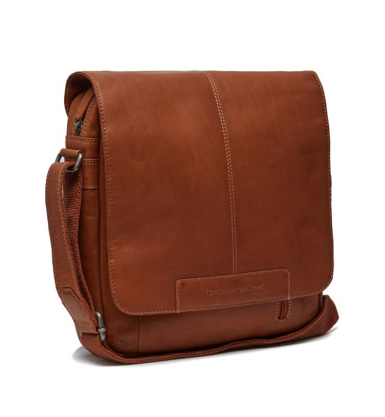 Δερμάτινο Τσαντάκι Ώμου Μεγάλο Chesterfield Raphael C48.055131 Κονιάκ – Premium Pull-Up Δέρμα με Θήκη Tablet
