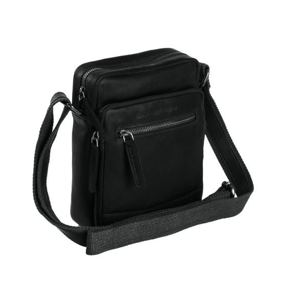 Δερμάτινο Τσαντάκι Ώμου Chesterfield Birmingham C48.098000 Μαύρο – Premium Pull-Up Δέρμα με Κομψό & Ανθεκτικό Design