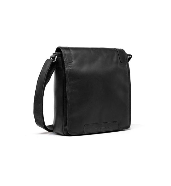 Μεγάλο Ανδρικό Δερμάτινο Τσαντάκι Chesterfield C48.182900 Μαύρο | Wax Pull Up με 2 Κεντρικές Θέσεις & Μαγνητικό Καπάκι