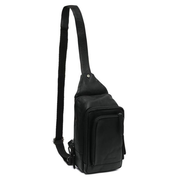 Δερμάτινο Τσαντάκι Χιαστί / Crossbody Chesterfield Riga C58.028400 Μαύρο – Premium Pull-Up Δέρμα με Πολλαπλές Θήκες