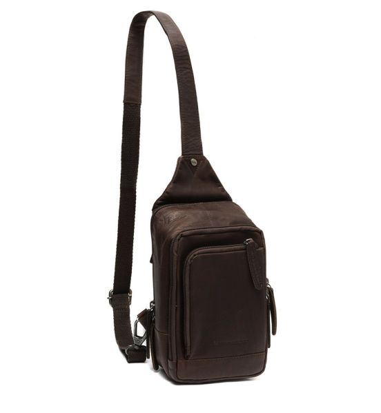 Δερμάτινο Τσαντάκι Χιαστί / Crossbody Chesterfield Riga C58.028401 Καφέ – Premium Pull-Up Δέρμα με Πολλαπλές Θήκες