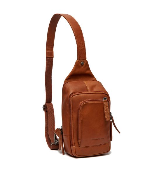 Δερμάτινο Τσαντάκι Χιαστί / Crossbody Chesterfield Riga C58.028431 Κονιάκ – Premium Pull-Up Δέρμα με Πολλαπλές Θήκες