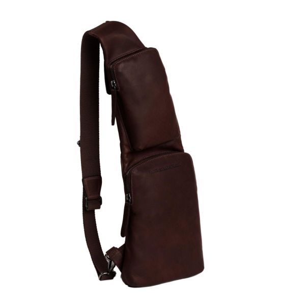 Δερμάτινο Τσαντάκι Χιαστί / Στήθους Chesterfield Logan C58.028601 Καφέ– Premium Pull Up Δέρμα