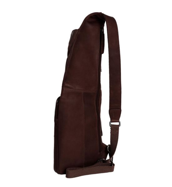 Δερμάτινο Τσαντάκι Χιαστί / Στήθους Chesterfield Logan C58.028601 Καφέ– Premium Pull Up Δέρμα