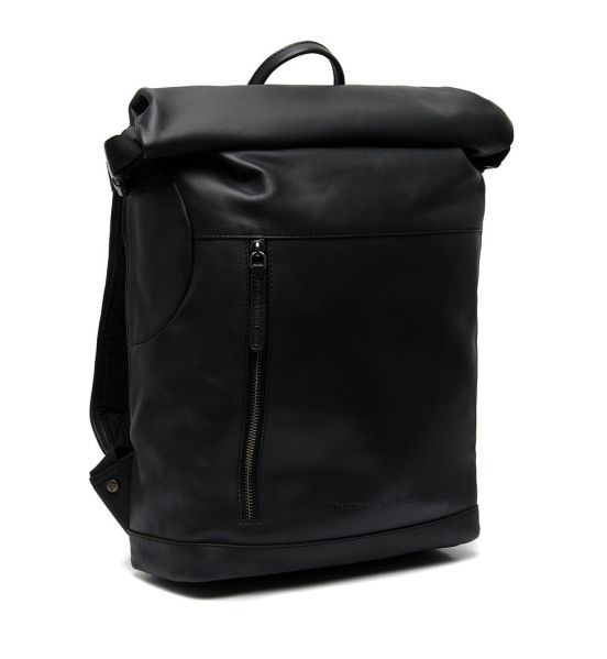 Premium Δερμάτινο Σακίδιο Rolltop Chesterfield Mazara C58.032300 Μαύρο – Vintage Χαρακτήρα & Urban Business Design