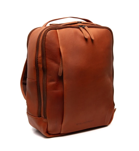 Δερμάτινο Επαγγελματικό Σακίδιο Πλάτης Chesterfield Soraja C58.700031 Κονιάκ – με 3 Διαμερίσματα & Wax Pull-Up Δέρμα