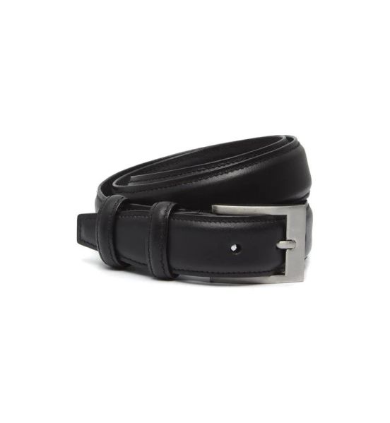 Δερμάτινη Ανδρική Ζώνη Chesterfield Elliot C60.005400 Μαύρο 3.5cm – Υψηλής Ποιότητας Elegant Buﬀalo Δέρμα