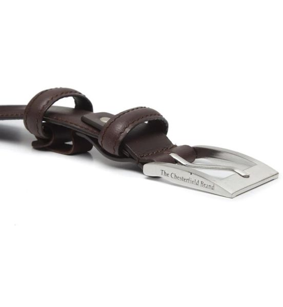 Δερμάτινη Ανδρική Ζώνη Chesterfield Elliot C60.005401 Καφέ 3.5cm – Υψηλής Ποιότητας Elegant Buﬀalo Δέρμα
