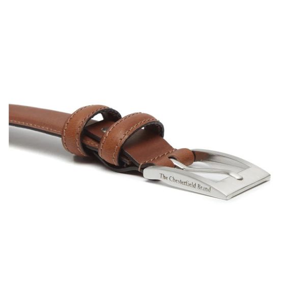 Δερμάτινη Ανδρική Ζώνη Chesterfield Elliot C60.005431 Κονιάκ 3.5cm – Υψηλής Ποιότητας Elegant Buﬀalo Δέρμα