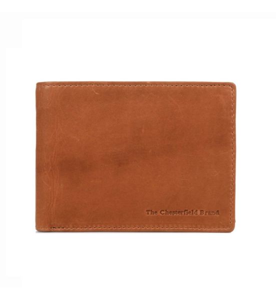 Δερμάτινο Ανδρικό Πορτοφόλι Chesterfield C08.0204A31 Κονιάκ με RFID Προστασία – Premium Wax Pull Up Δέρμα