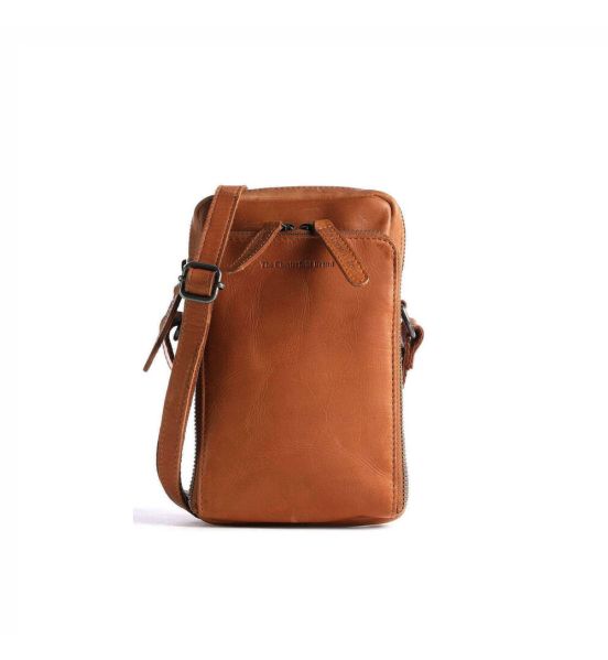 Δερμάτινο Τσαντάκι Ώμου Μικρό Chesterfield Hamilton C48.116331 Κονιάκ – Premium, Ιδανικό για Smartphone