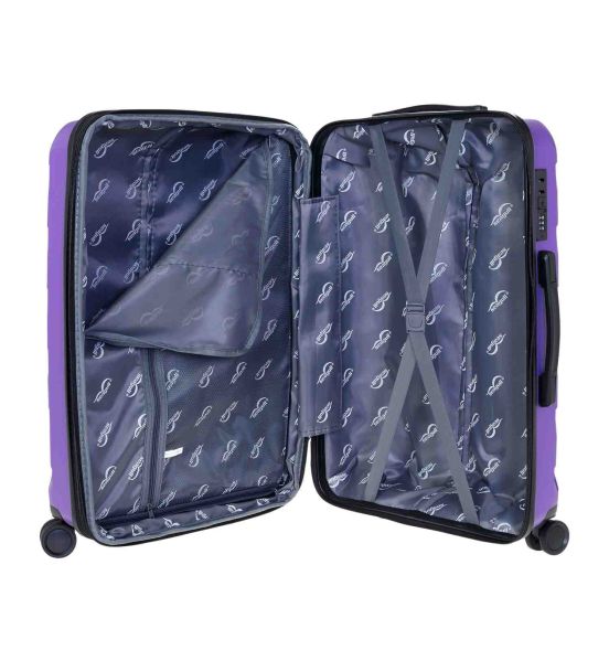 Βαλίτσα Μεγάλη 76x50x31 SEAGUL SG180-L Μωβ – Πολυπροπυλένιο – Ιδανική για έως 23kg+ Αεροδρομίου – Επέκταση & 4 Διπλά Ροδάκια