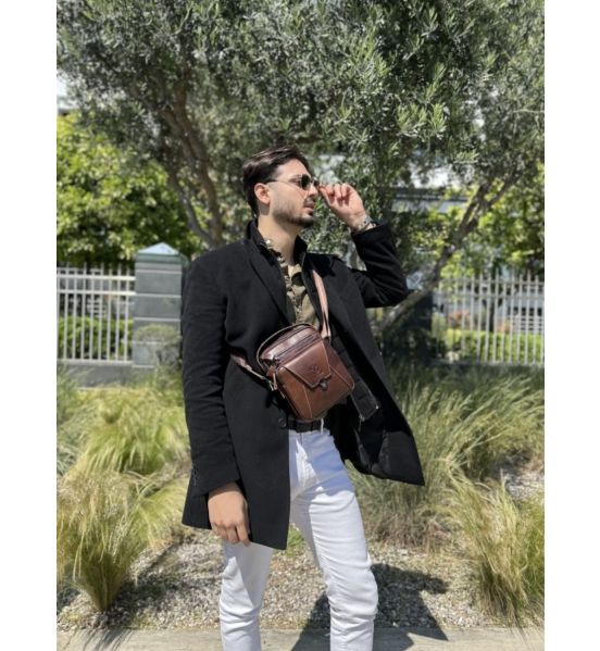 Δερμάτινο Τσαντάκι Ώμου Bull Captain DJB 041 Καφέ – Κομψό & Ανθεκτικό