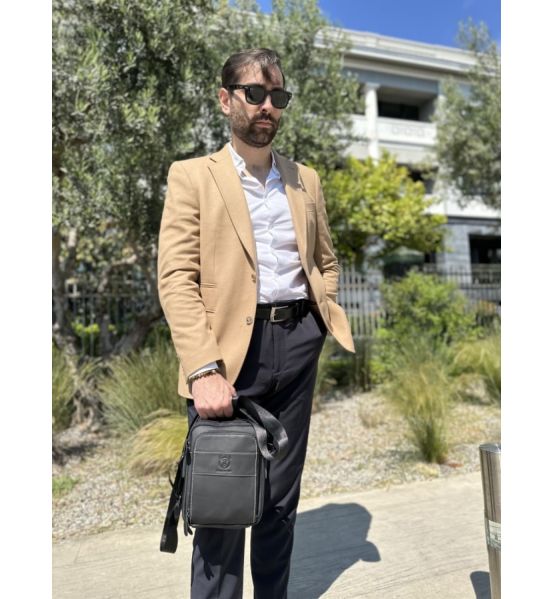 Δερμάτινο Ανδρικό Τσαντάκι Ώμου Bull Captain DJB 888 Μαύρο – Vintage Γνήσιο Δέρμα Παλαίωσης