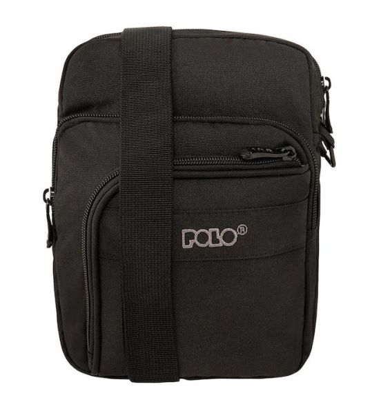 Ανδρικό Τσαντάκι Ώμου POLO 907008-2002 Μαύρο – Θήκη για Smartphone, Πρακτικό & Πολλές Τσέπες
