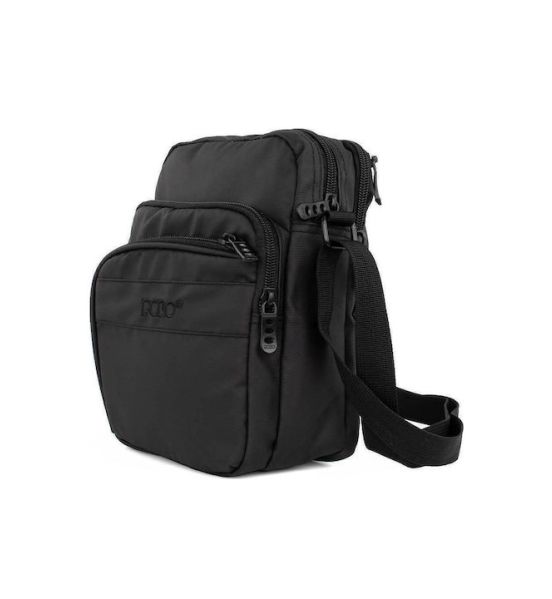 Ανδρικό Τσαντάκι Ώμου POLO 907008-2002 Μαύρο – Θήκη για Smartphone, Πρακτικό & Πολλές Τσέπες
