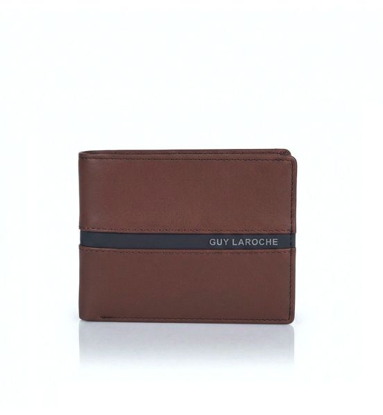 Δερμάτινο Ανδρικό Πορτοφόλι Guy Laroche 38503 Light Brown | Slim 1.5cm, RFID Προστασία & 3 Θέσεις Χαρτονομισμάτων