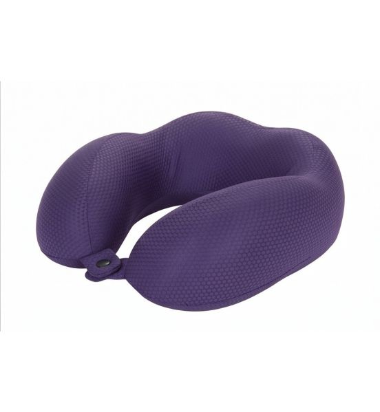 Μαξιλαράκι Ταξιδίου Memory Foam Diplomat ACPIL3 Μωβ | Ιδανικό για Αεροπλάνο με Κλιπ Μεταφοράς