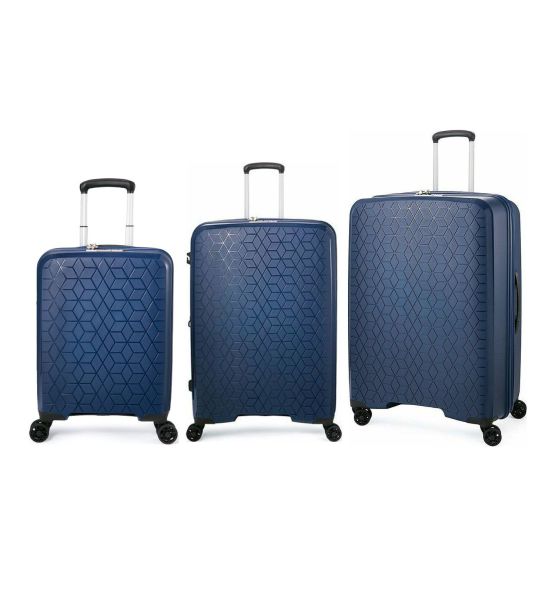 Σετ Βαλιτσών Verage Diamond 18106 (3 Τεμάχια) Μπλε | Καμπίνας, 20kg & 32kg – Premium Πολυπροπυλένιο