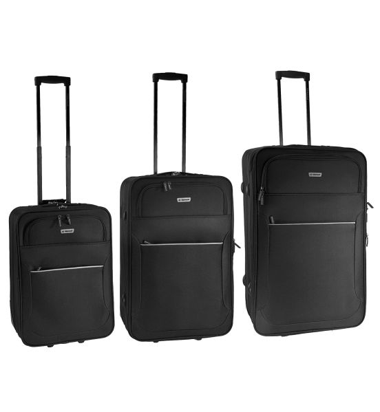Σετ Βαλίτσες DIPLOMAT ZC3002 Μαύρο SET3 Καμπίνας, Μεσαία & Μεγάλη – Ολοκληρωμένο Travel Set για κάθε ταξίδι
