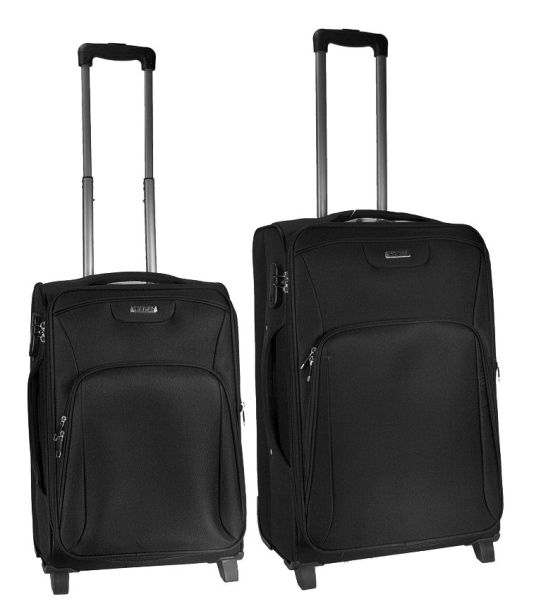 Σετ Βαλίτσες RCM 16108 SET2 Μαύρο – Καμπίνας & Μεσαία, Υφασμάτινες, Ελαφριές & Επεκτεινόμενες