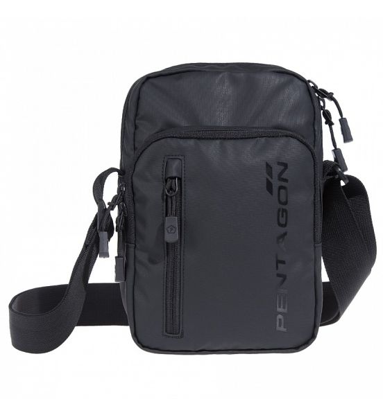 Ανδρικό Τσαντάκι Ώμου Pentagon Kleos Messenger K16096-31-STL Μαύρο | Αδιάβροχο με Θήκη Smartphone