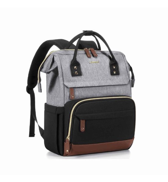 Γυναικείο Σακίδιο Πλάτης Lovevook MB2046 15.6″ Grey/Black/Brown| Επαγγελματικό & Ταξιδίου | Αντικλεπτικό Backpack