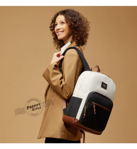 Γυναικείο Σακίδιο Για Laptop Lovevook MB3222 15.6″ Μπεζ/Μαύρο | Αντικλεπτικός Σχεδιασμός | Για Γραφείο & Ταξίδι