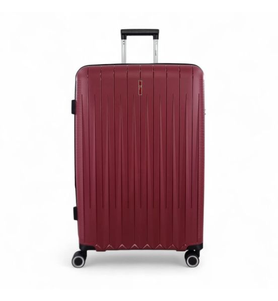 Μεγάλη Σκληρή Βαλίτσα RAIN RB80152 Μπορντό 75εκ 95L | Πολυπροπυλένιο & Επέκταση | Check-in 23+ Κιλών