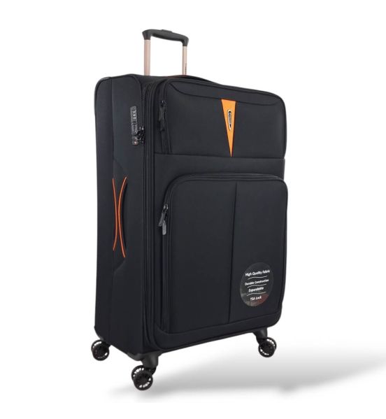 Μεγάλη Βαλίτσα 79x46x32 Υφασμάτινη Diplomat Venice ZC6101-L Μαύρο – Premium 100L | Ιδανική για 23-32 Κιλά με 4 Ρόδες