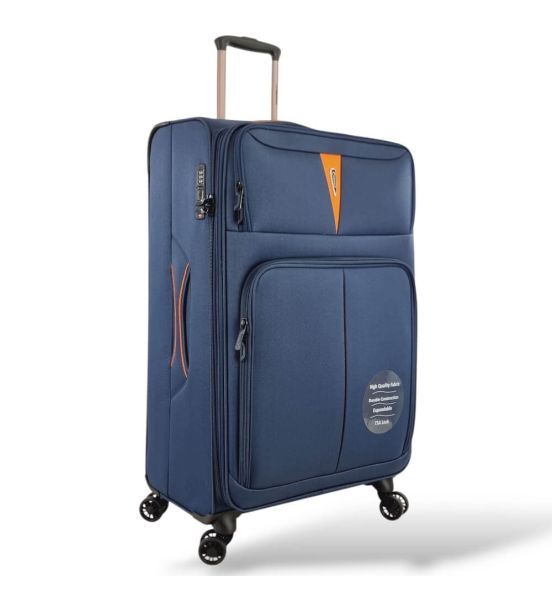 Μεγάλη Βαλίτσα 79x46x32 Υφασμάτινη Diplomat Venice ZC6101-L Μπλε – Premium 100L | Ιδανική για 23-32 Κιλά με 4 Ρόδες