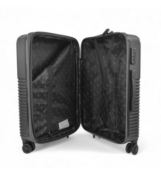 Μεγάλη Βαλίτσα RAIN Traveller RB80144-28 75cm Dark Grey | Σκληρή ABS 110L, για 23kg+ Check-in | 4 Διπλές Ρόδες