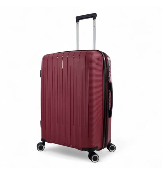 Μεσαία Σκληρή Βαλίτσα RAIN RB80152 Μπορντό 65εκ 70L |Άθραυστο Πολυπροπυλένιο | Check-in 23 Κιλών